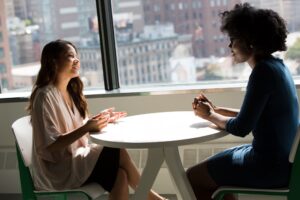 Women talking